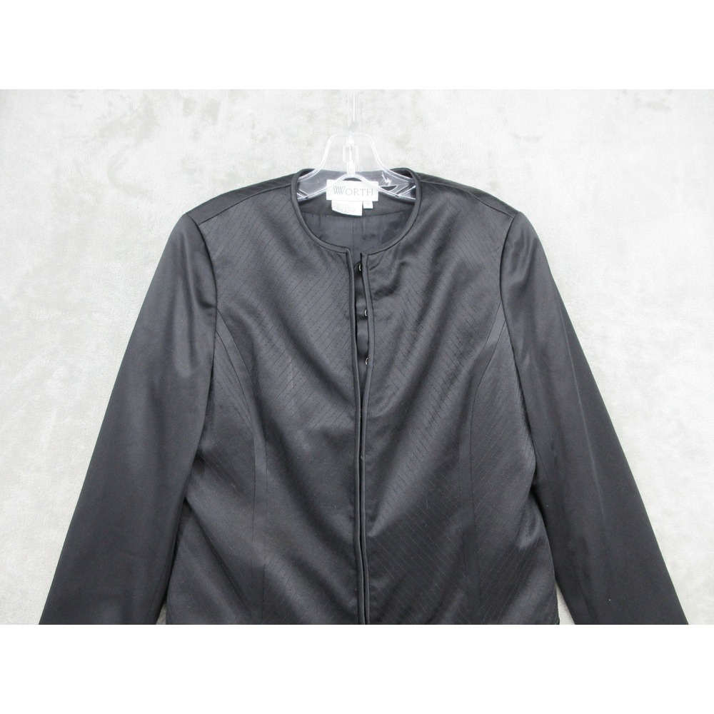 Worth New York Blazer Set Womens Size 10 Silk Jacket Corset Top Office Career - Picture 5 of 15